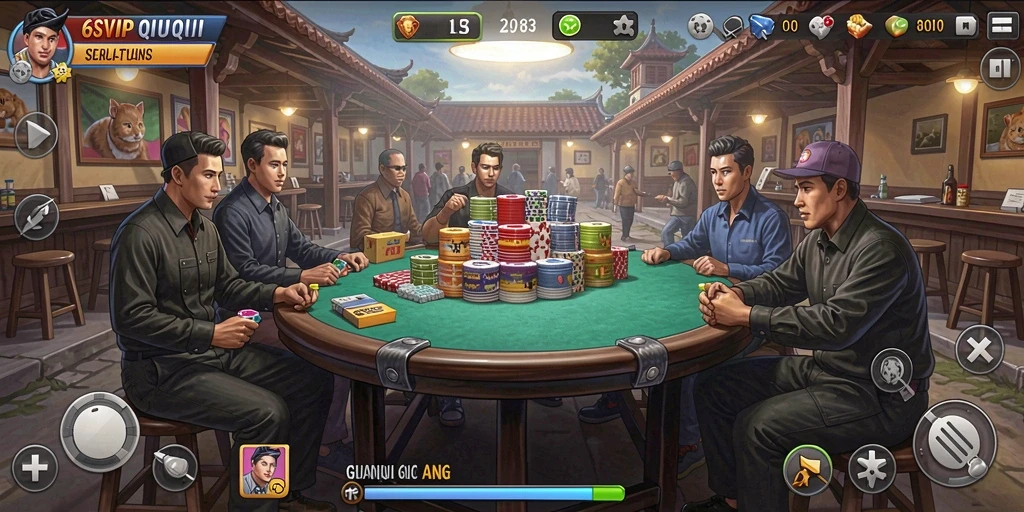 Tampilan gameplay seru QiuQiu di aplikasi 6SVIP.