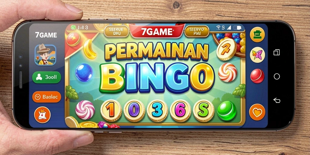 Tangkapan layar 7GAME menampilkan gameplay Bingo yang seru.
