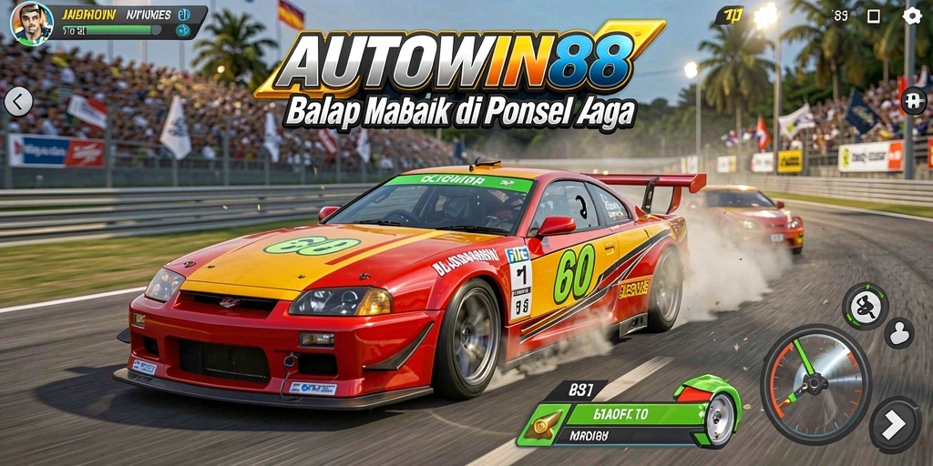 Gameplay seru balapan mobil di AUTOWIN88 dengan grafis menawan.
