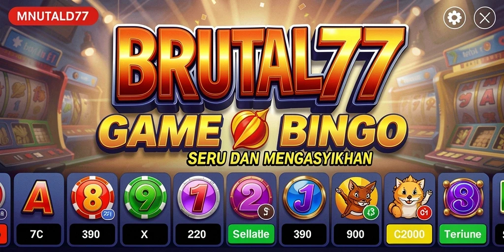 Tampilan gameplay Bingo yang menarik di BRUTAL77.