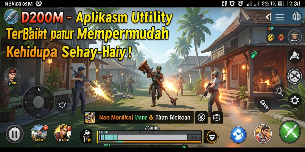 Tampilan intuitif aplikasi D200M yang mudah digunakan.