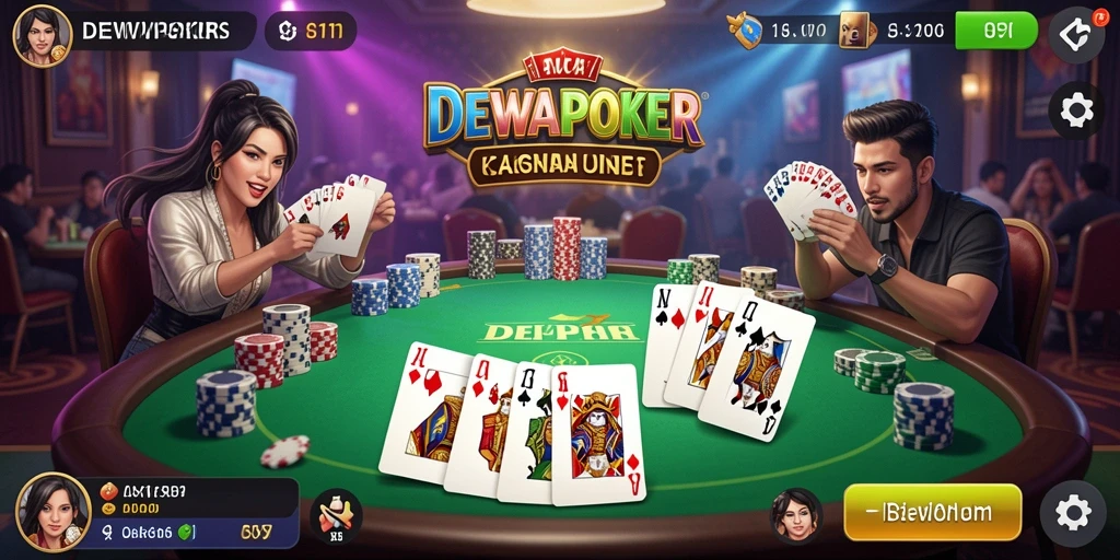 Gameplay seru DEWAPOKER yang memacu adrenalin pemain.
