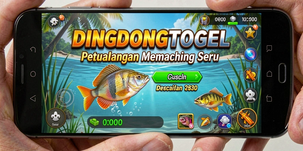 Tampilan gameplay DINGDONGTOGEL yang menarik saat memancing.