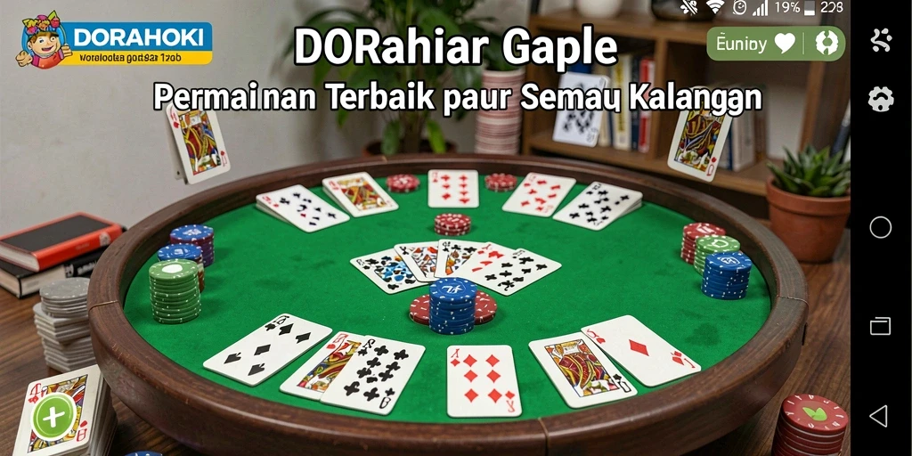 Tampilan permainan Gaple yang seru dan menarik di DORAHOKI.
