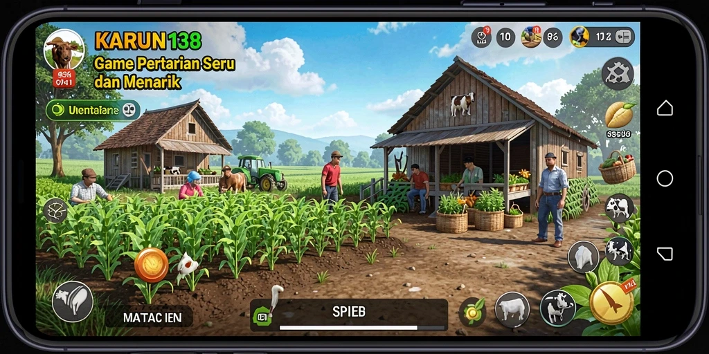 Tangkapan layar KARUN138 menampilkan gameplay seru dari pertanian interaktif.