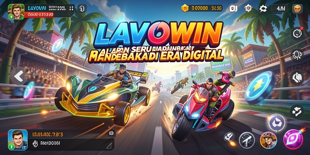 Gameplay LAVOWIN yang mendebarkan di lintasan balap.