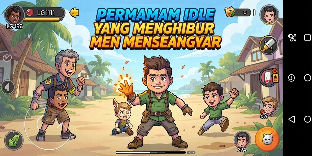 Tampilan gameplay Idle yang menarik dan menghibur di LG111.