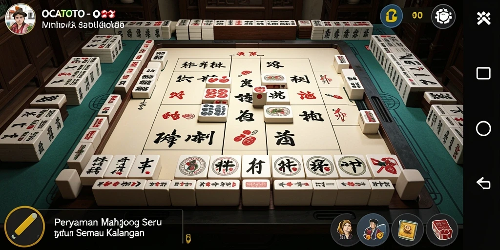 Screenshot gameplay OCATOTO yang menampilkan aksi seru Mahjong.
