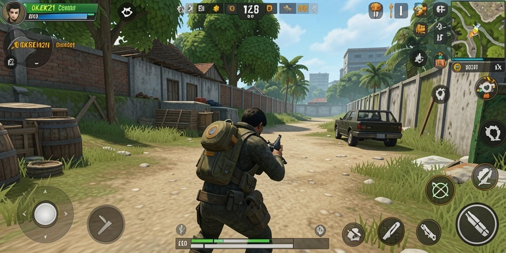 Tangkapan layar utama gameplay OKJEK21 yang menampilkan taktik permainan.