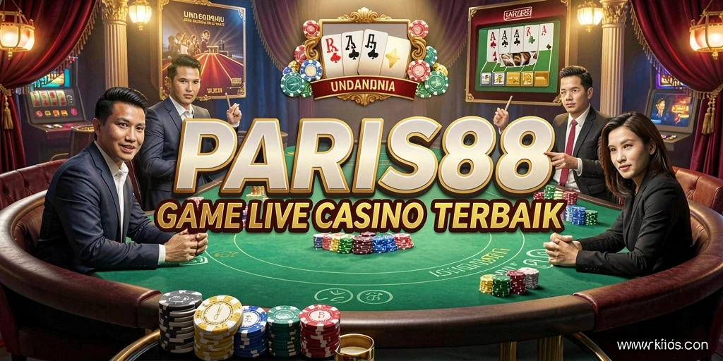 Screenshot gameplay PARIS88 yang menampilkan dealer live yang profesional.