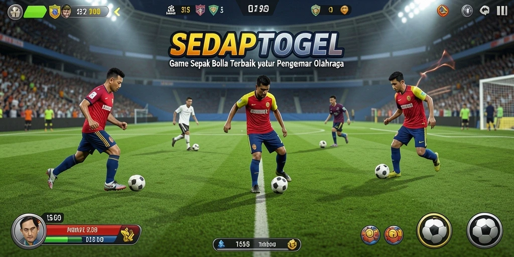 Tampilan gameplay <strong>SEDAPTOGEL</strong> yang mendebarkan dengan aksi sepak bola yang intens.