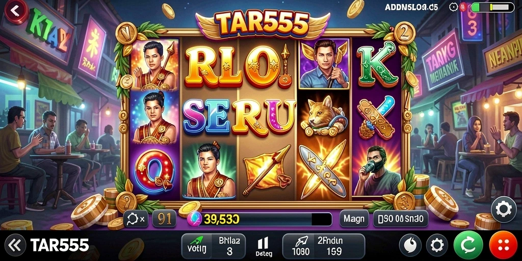 Tampilan screenshot TAR555 menampilkan gameplay Slot yang menarik.